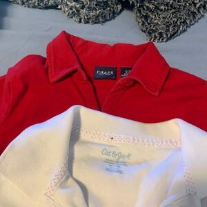 2 long sleeve uniform girls tops